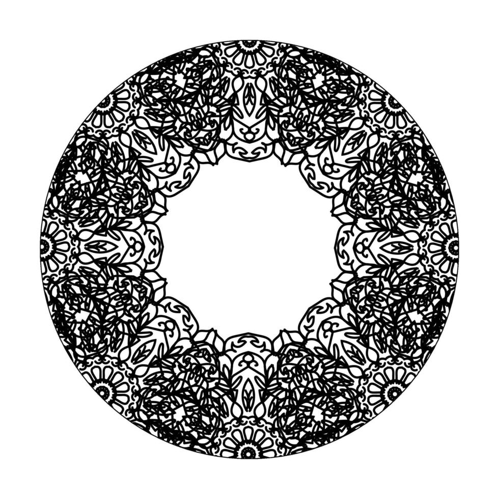 mandala disegnato a mano. decorazione in ornamento etnico orientale doodle. vettore