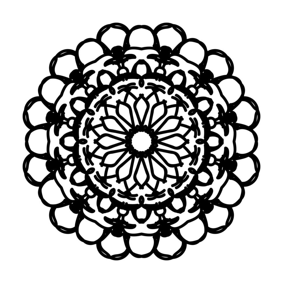 mandala disegnato a mano. decorazione in ornamento etnico orientale doodle. vettore