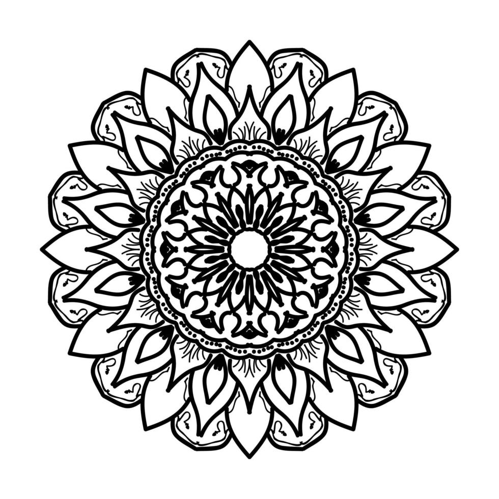 mandala disegnato a mano. decorazione in ornamento etnico orientale doodle. vettore