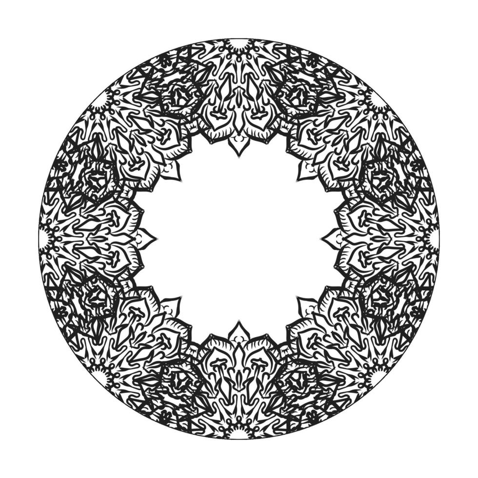 mandala disegnato a mano. decorazione in ornamento etnico orientale doodle. vettore