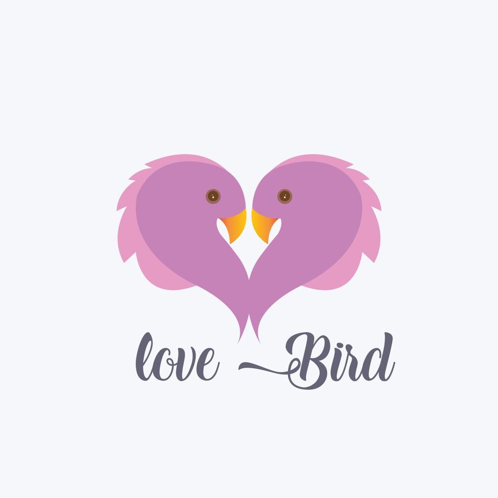 coppia di uccelli innamorati vettore