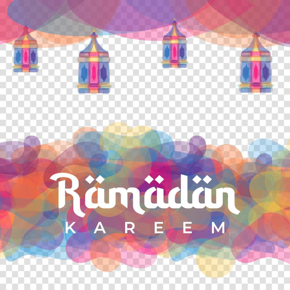 biglietto di auguri ramadan o sfondo banner. lanterne disegnate a mano. sfondo decorativo disegnato a mano ramadan kareem. disegno vettoriale per le vacanze musulmane del ramadan. illustrazione vettoriale