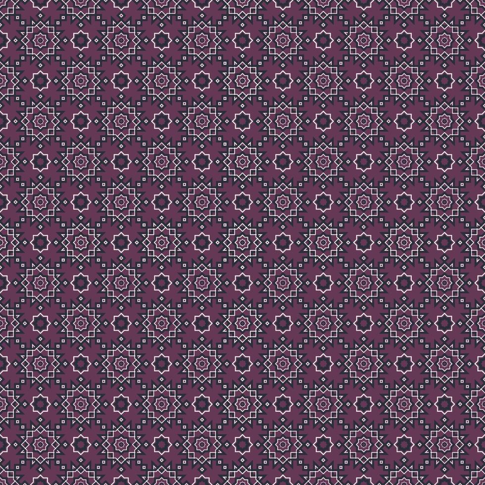 colore viola islamico geometrica piccola forma a stella motivo senza cuciture. sarong batik o fantasia di seta. utilizzare per tessuti, tessuti, elementi di decorazione d'interni, avvolgimento. vettore