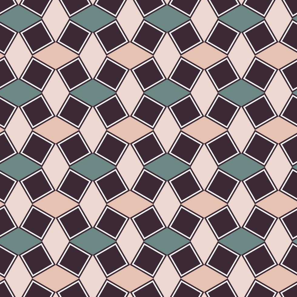 casuale piccolo quadrato geometrico forma rombo sfondo senza soluzione di continuità. modello islamico con design color marocco. utilizzare per tessuti, tessuti, elementi di decorazione d'interni, tappezzeria, avvolgimento. vettore