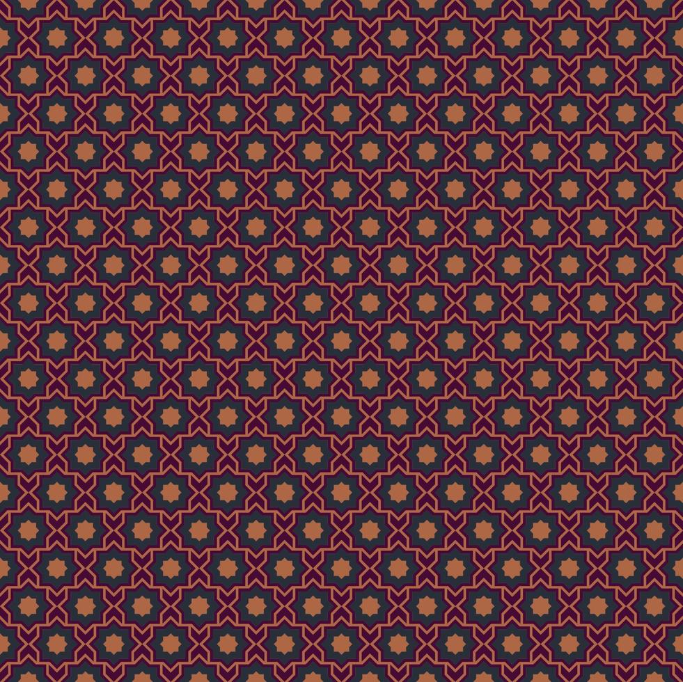 islamica piccola stella geometrica chevron a forma di griglia motivo senza cuciture contemporaneo colore di sfondo. modello sarong batik. utilizzare per tessuto, tessuto, copertina, elementi di decorazione d'interni, avvolgimento. vettore