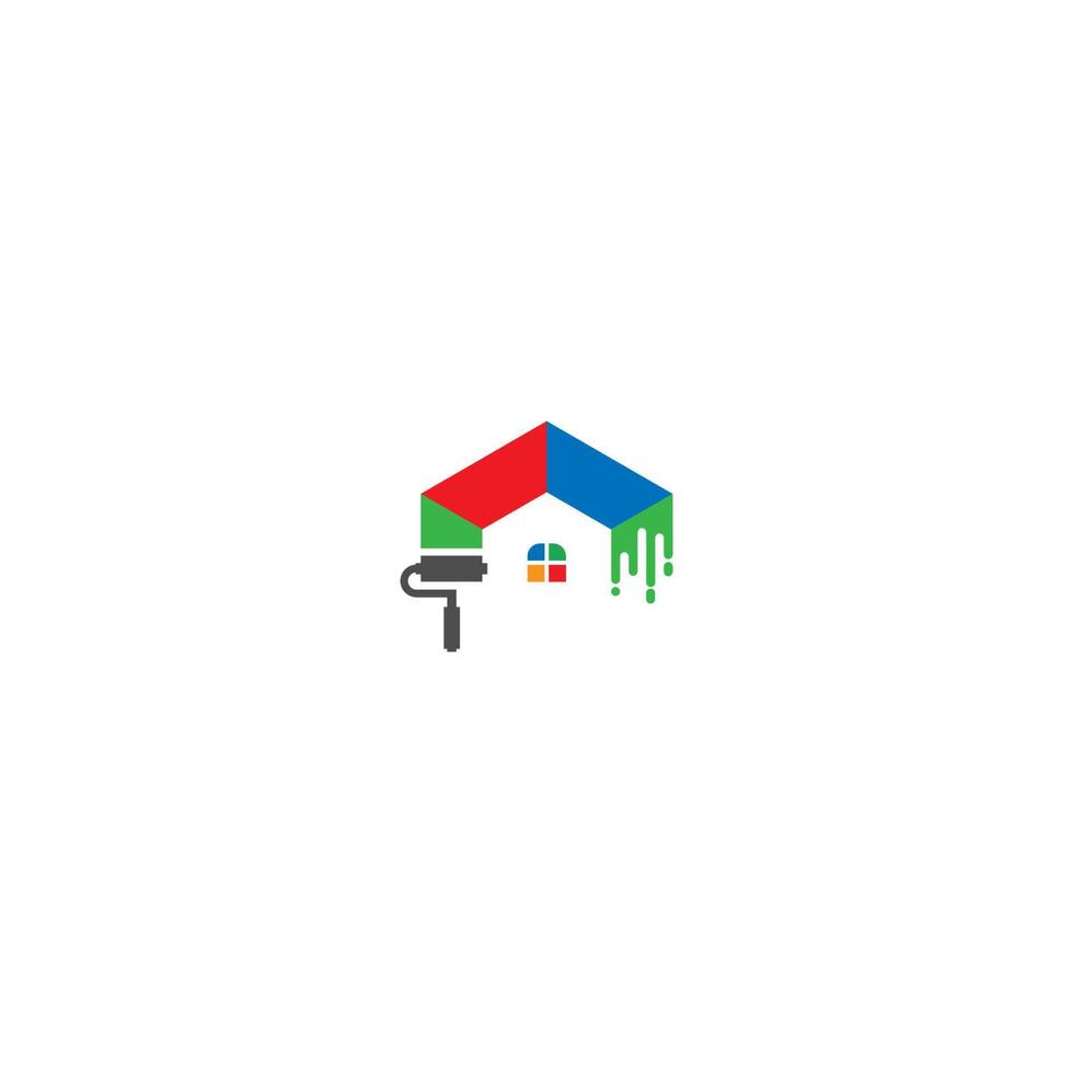 logo della vernice della casa vettore