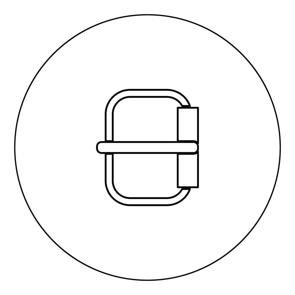 icona fibbia colore nero in cerchio vettore