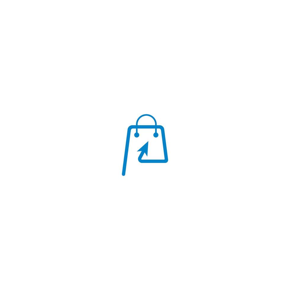 cestino, borsa, icona del logo del negozio online di concetto vettore