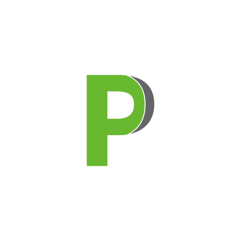 concetto di design dell'icona del logo della lettera p vettore