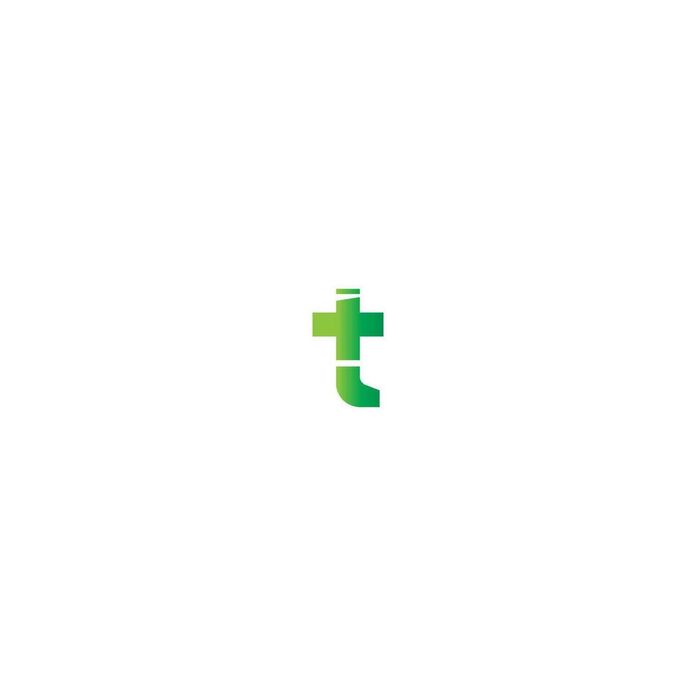 logo della lettera croce t, lettera croce medica vettore