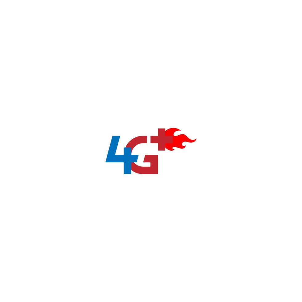 illustrazione dell'icona del logo 4g lte vettore