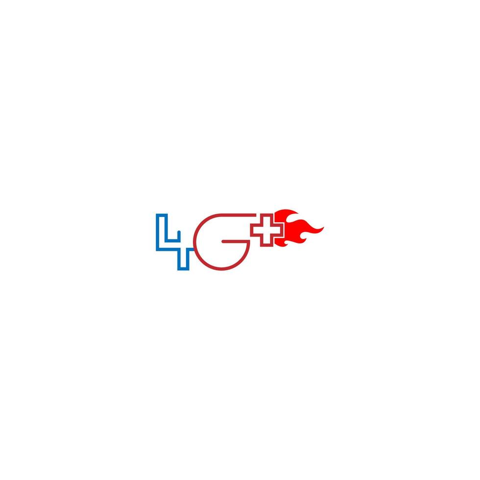 illustrazione dell'icona del logo 4g lte vettore