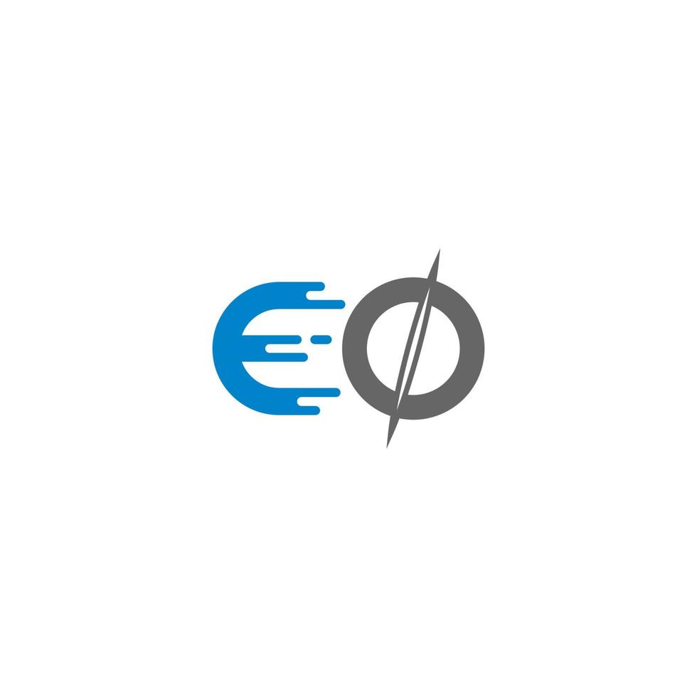 modello icona logo lettera eo vettore