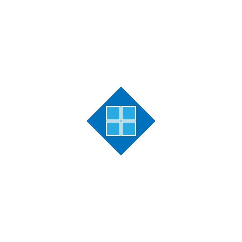 icona del logo delle finestre di casa vettore
