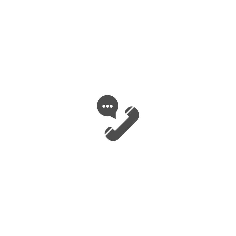 telefono bolla chat icona logo vettoriale