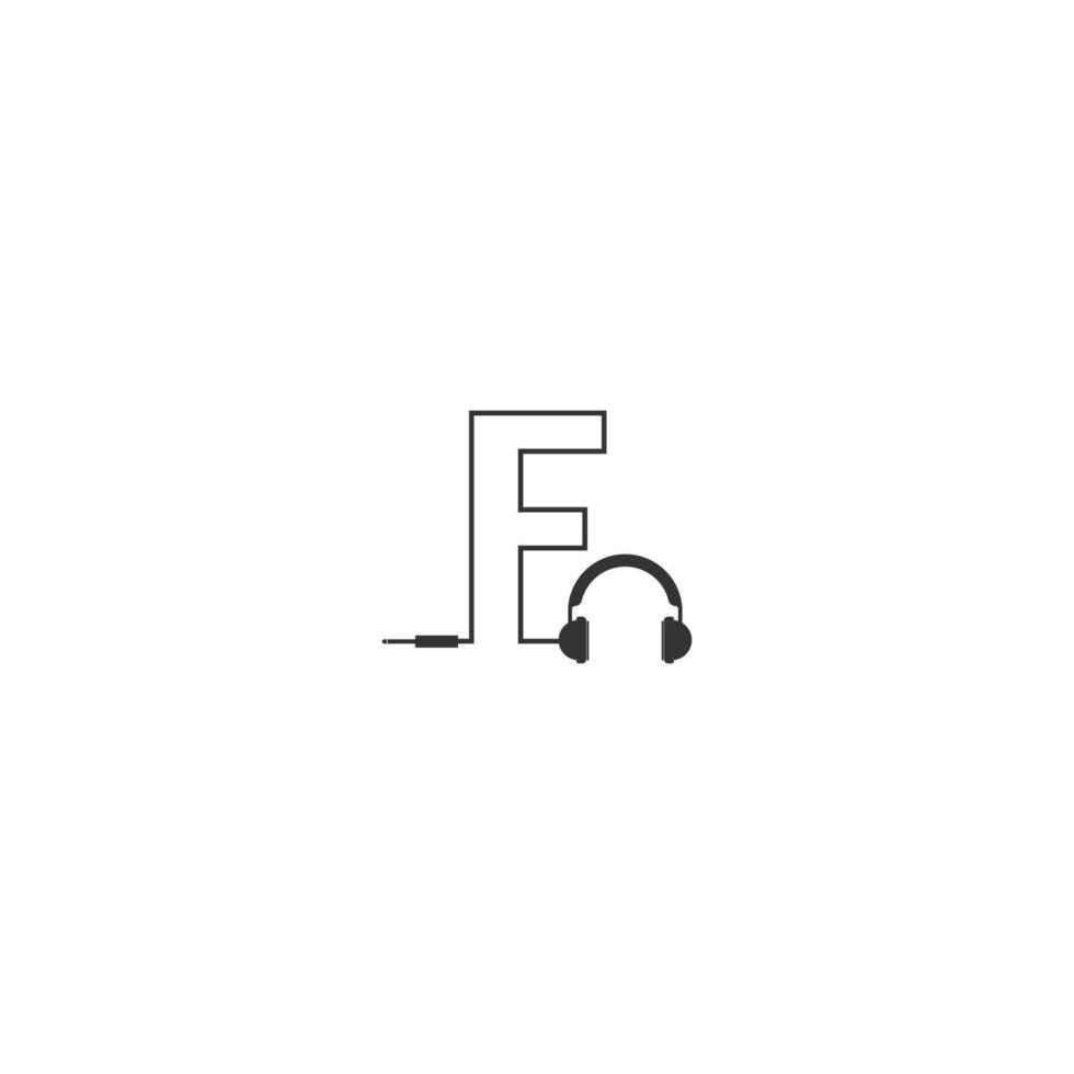 lettera f e logo del podcast vettore