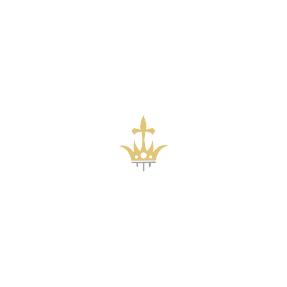 design dell'icona del logo del concetto di corona vettore