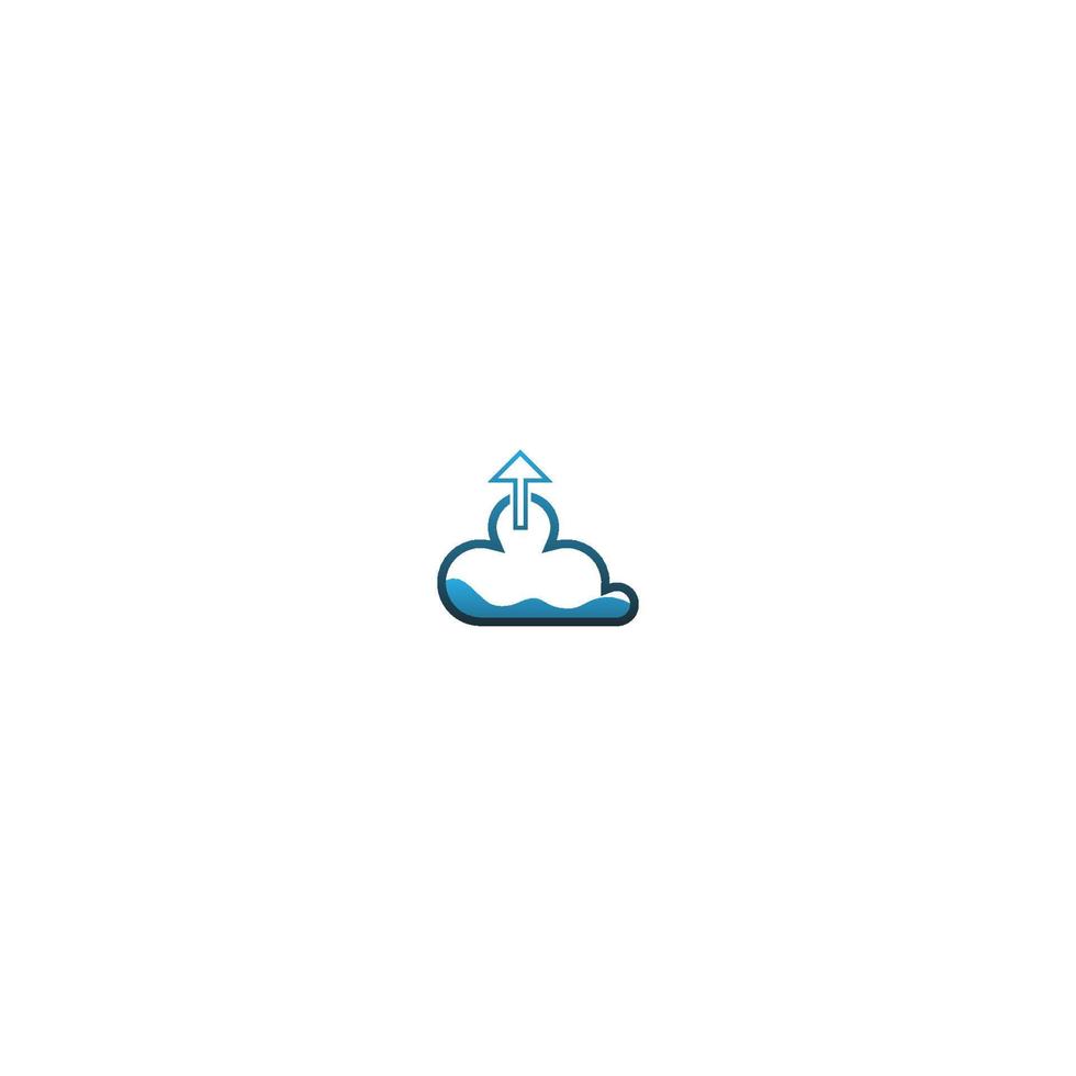 su nuvola icona logo design concept vector