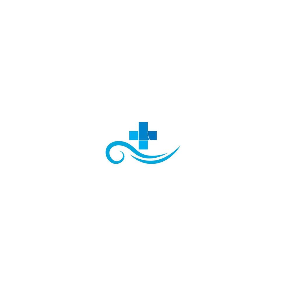 icona del logo dell'onda sana vettore