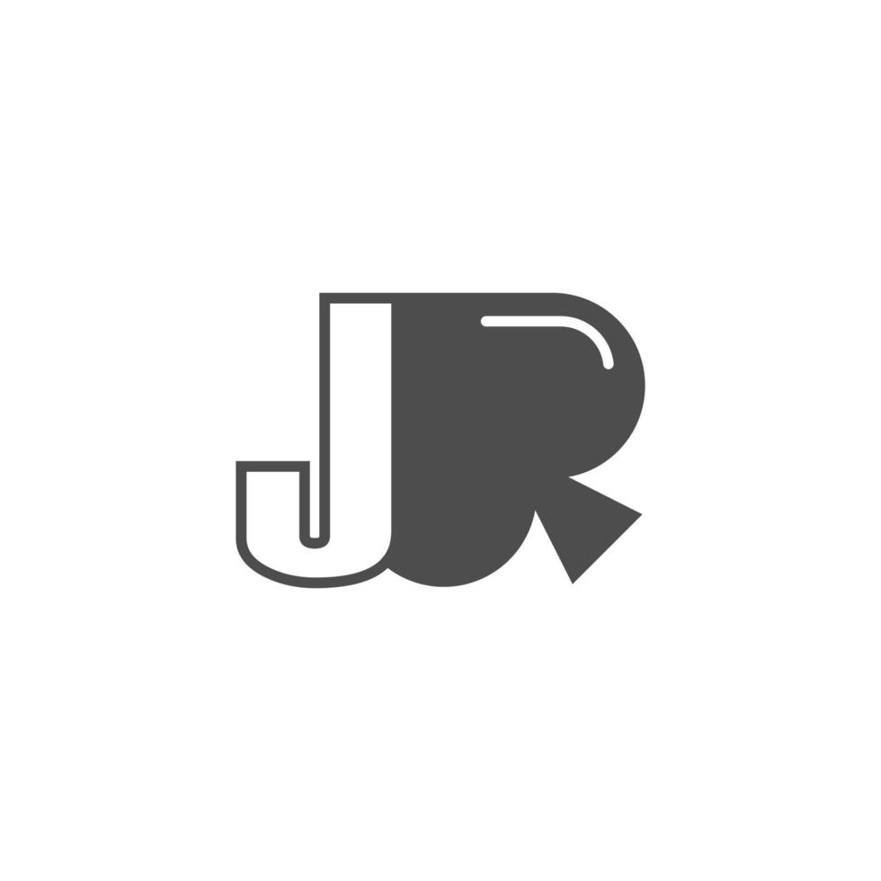 logo della lettera j combinato con il design dell'icona a forcella vettore