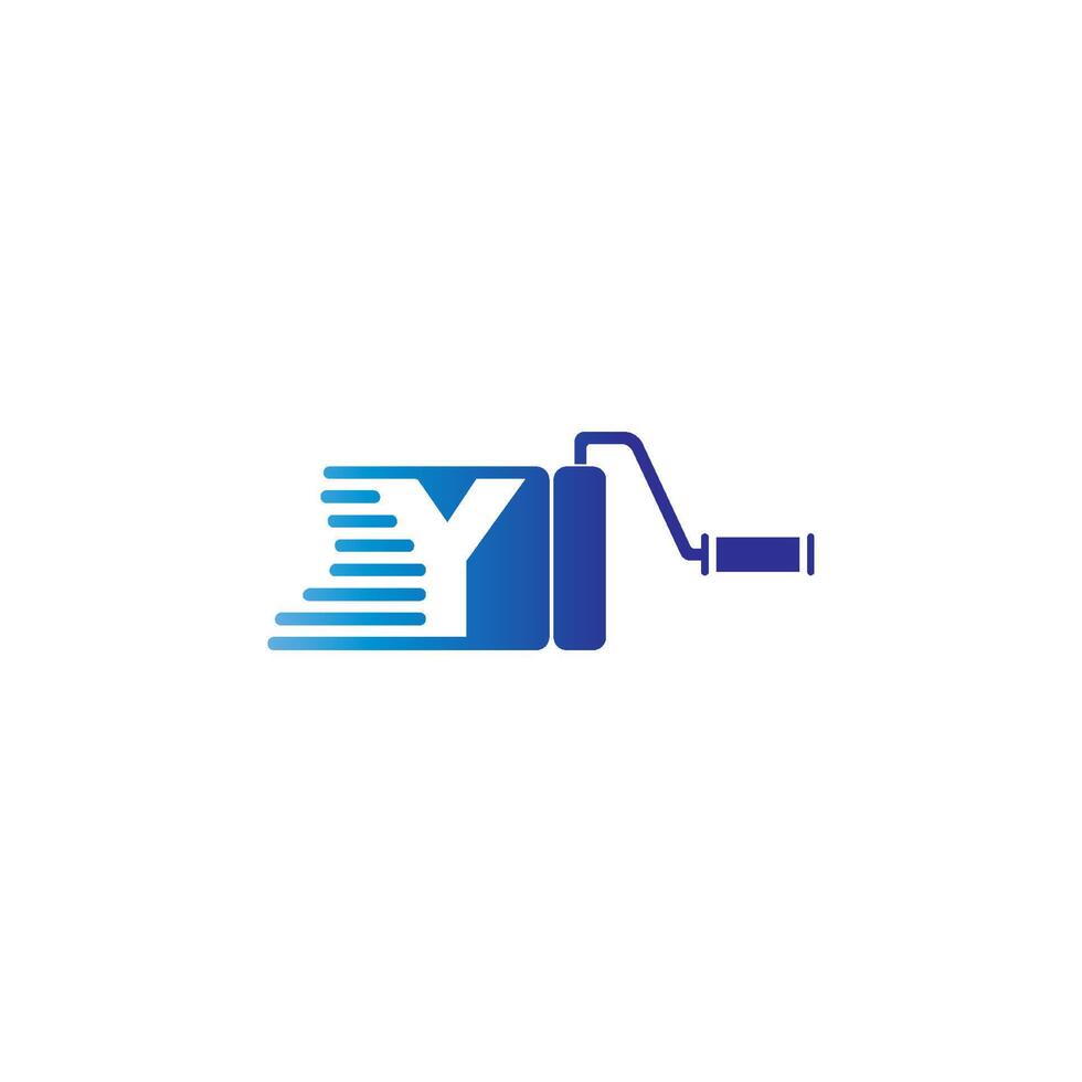 vernice logo lettera y design vettore