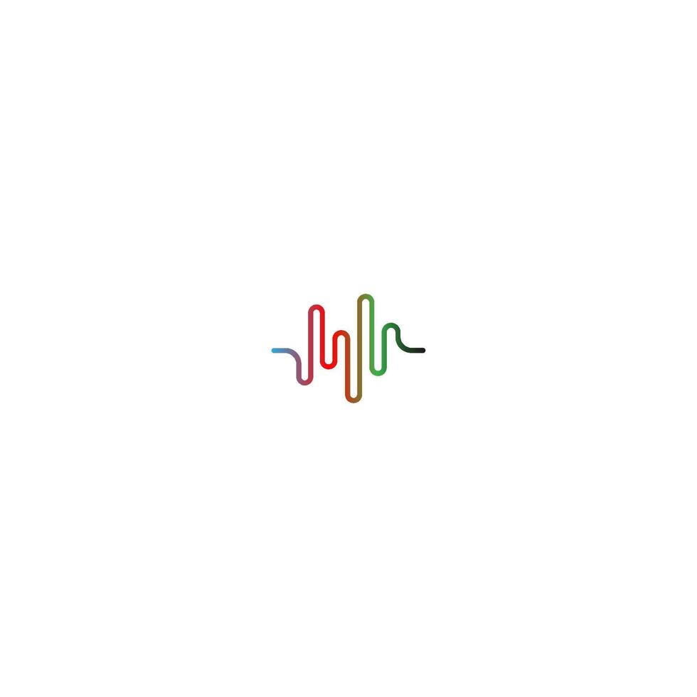 vettore di progettazione del logo dell'icona dell'onda sonora