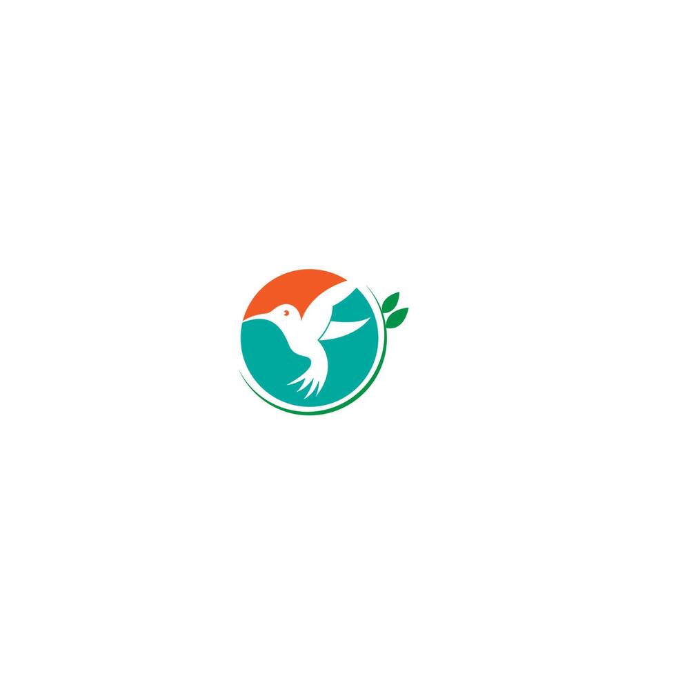 colibrì icona logo design creativo vettore
