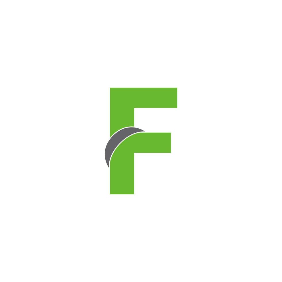 concetto di design dell'icona del logo della lettera f vettore