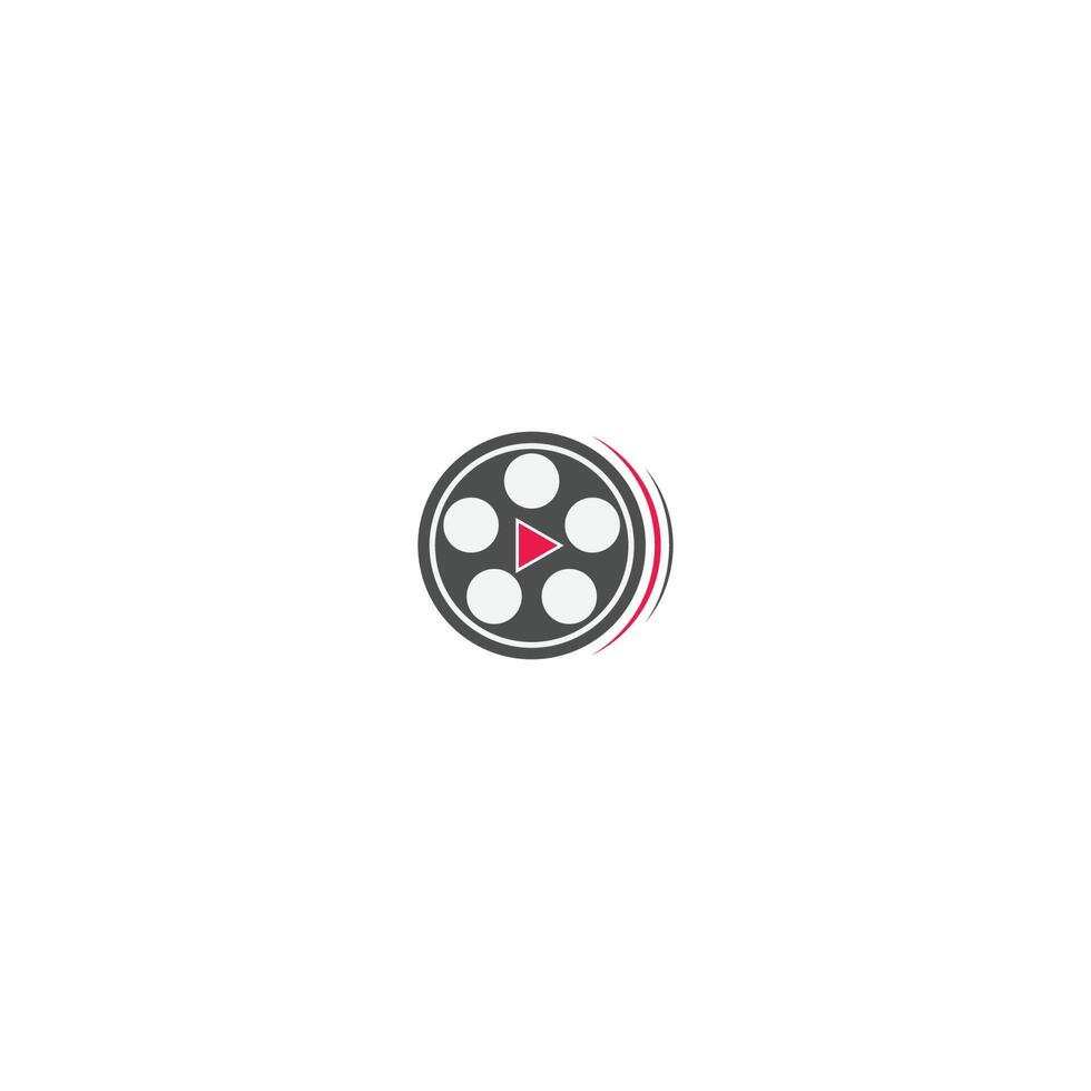 logo dell'icona del film in rotolo vettore