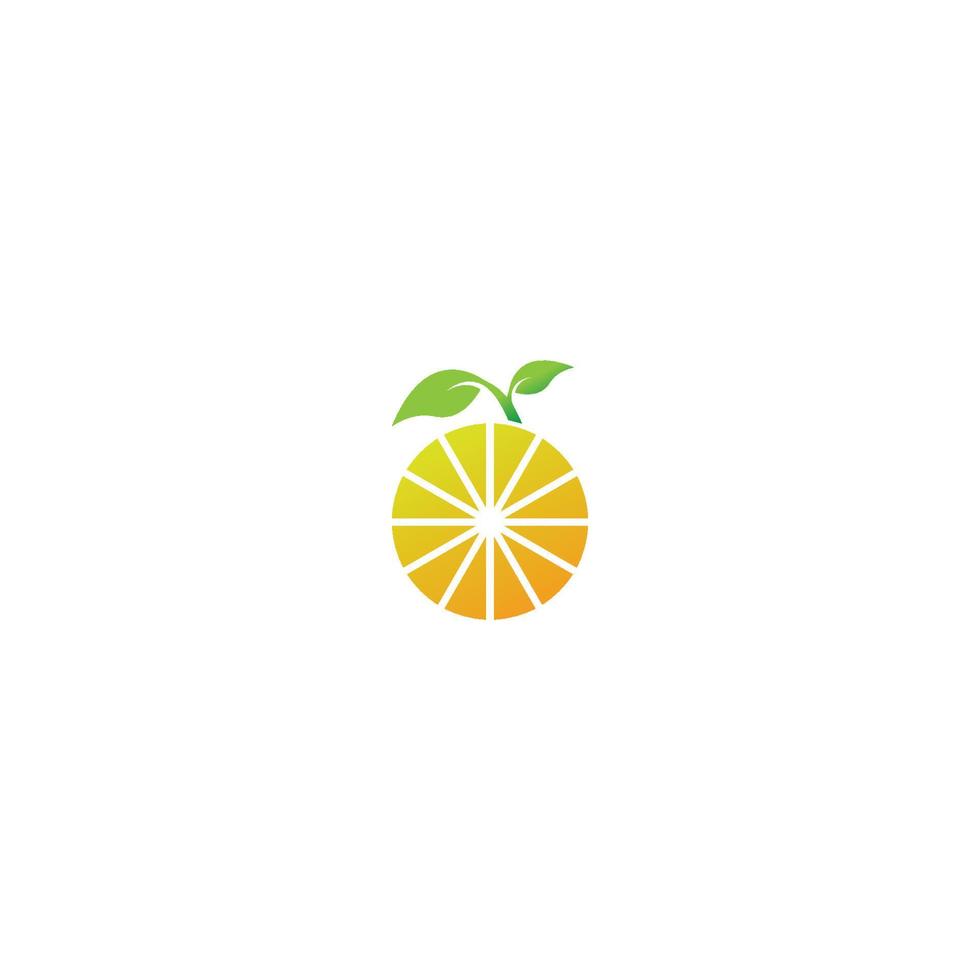 illustrazione di logo di frutta arancione vettore