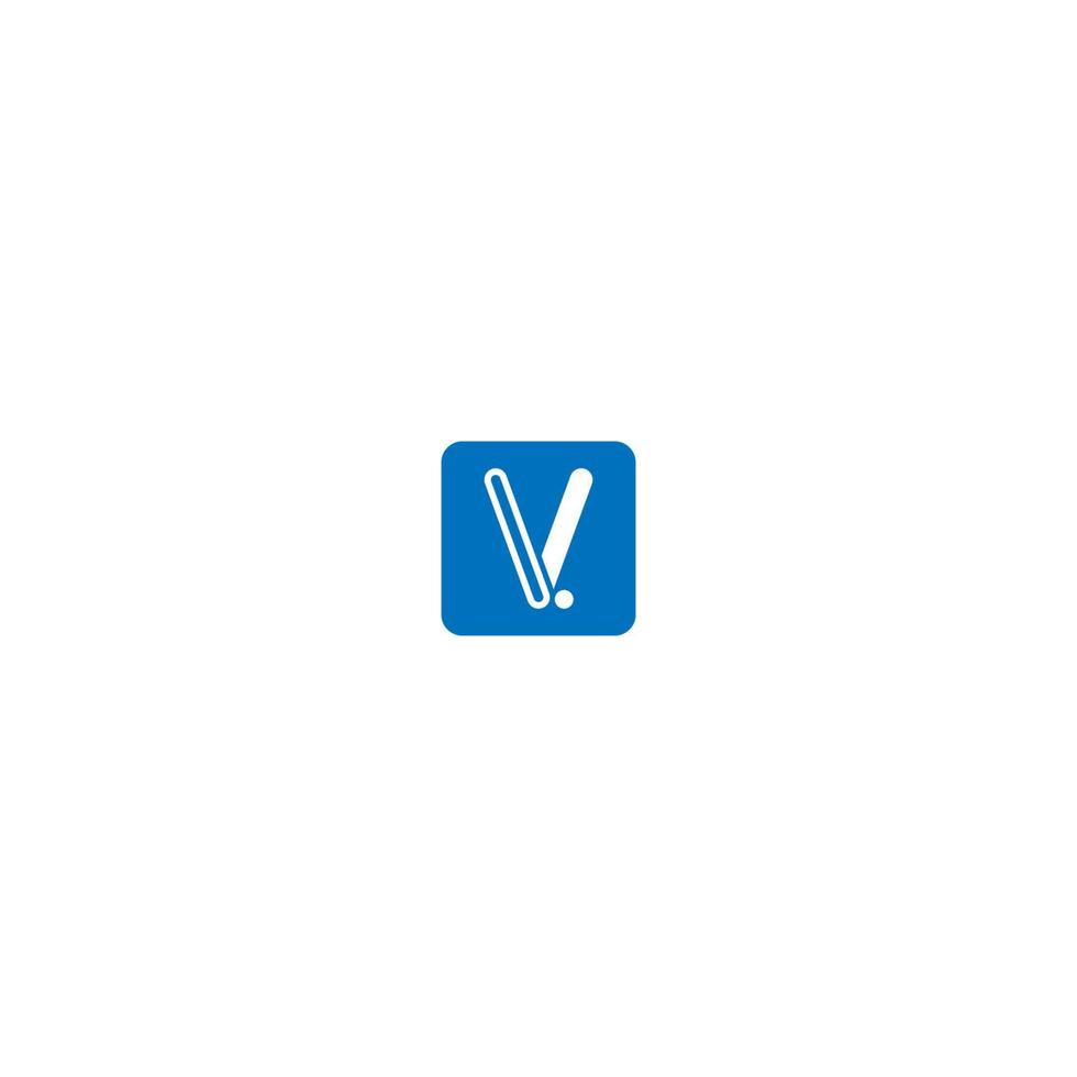 concetto di design del logo della lettera v vettore