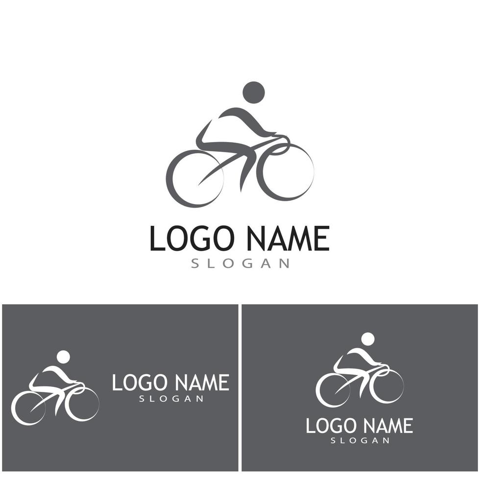 ciclismo logo modello vettore simbolo natura