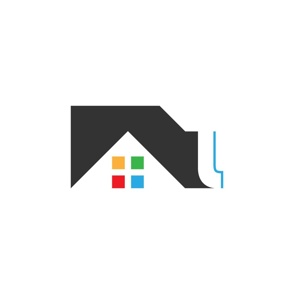 icona del logo della lettera l per la casa, vettore immobiliare