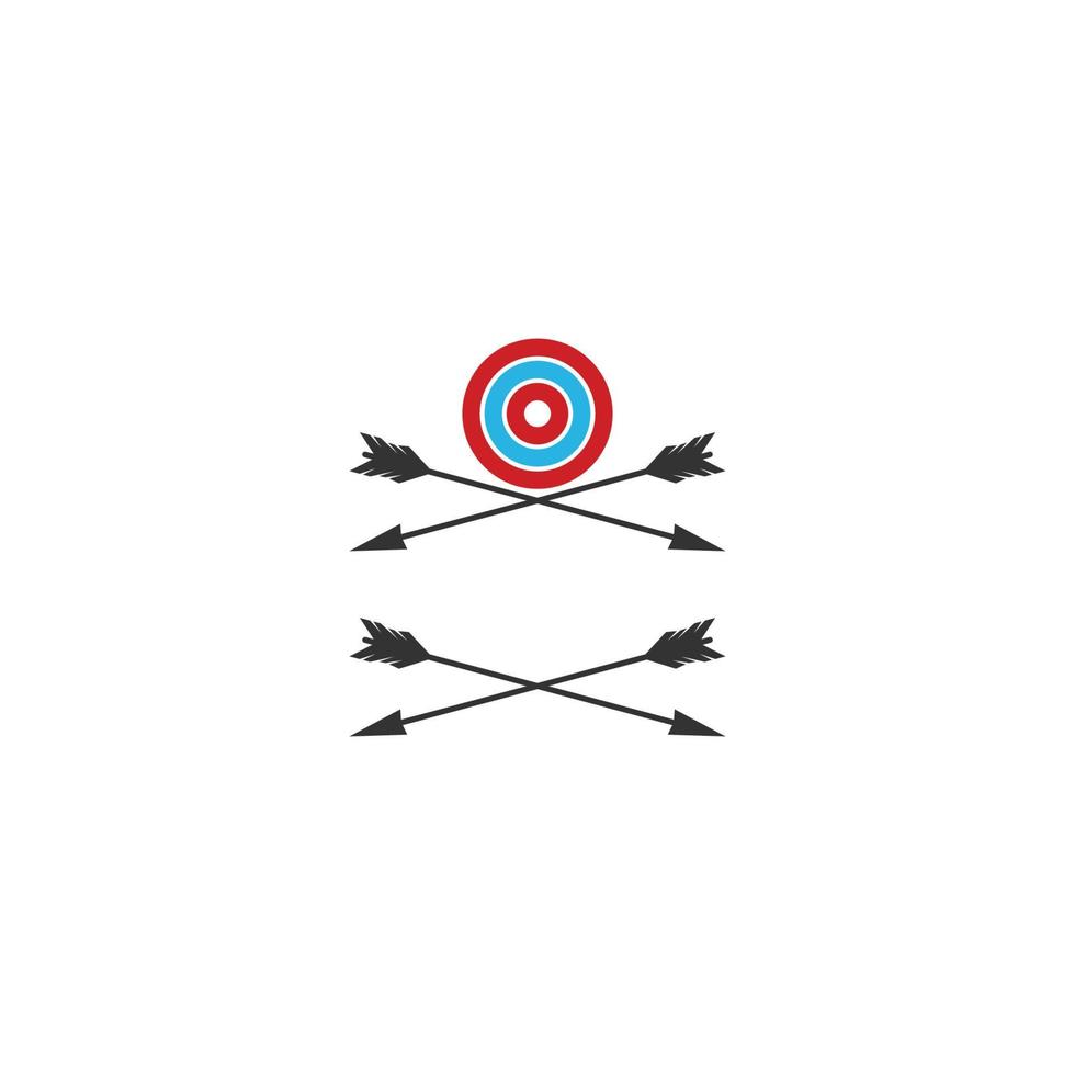 illustrazione di vettore dell'icona del logo di tiro con l'arco
