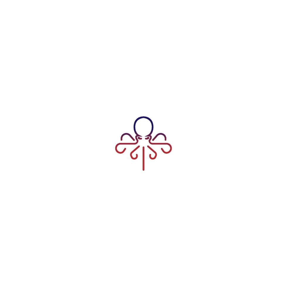 vettore icona logo polpo