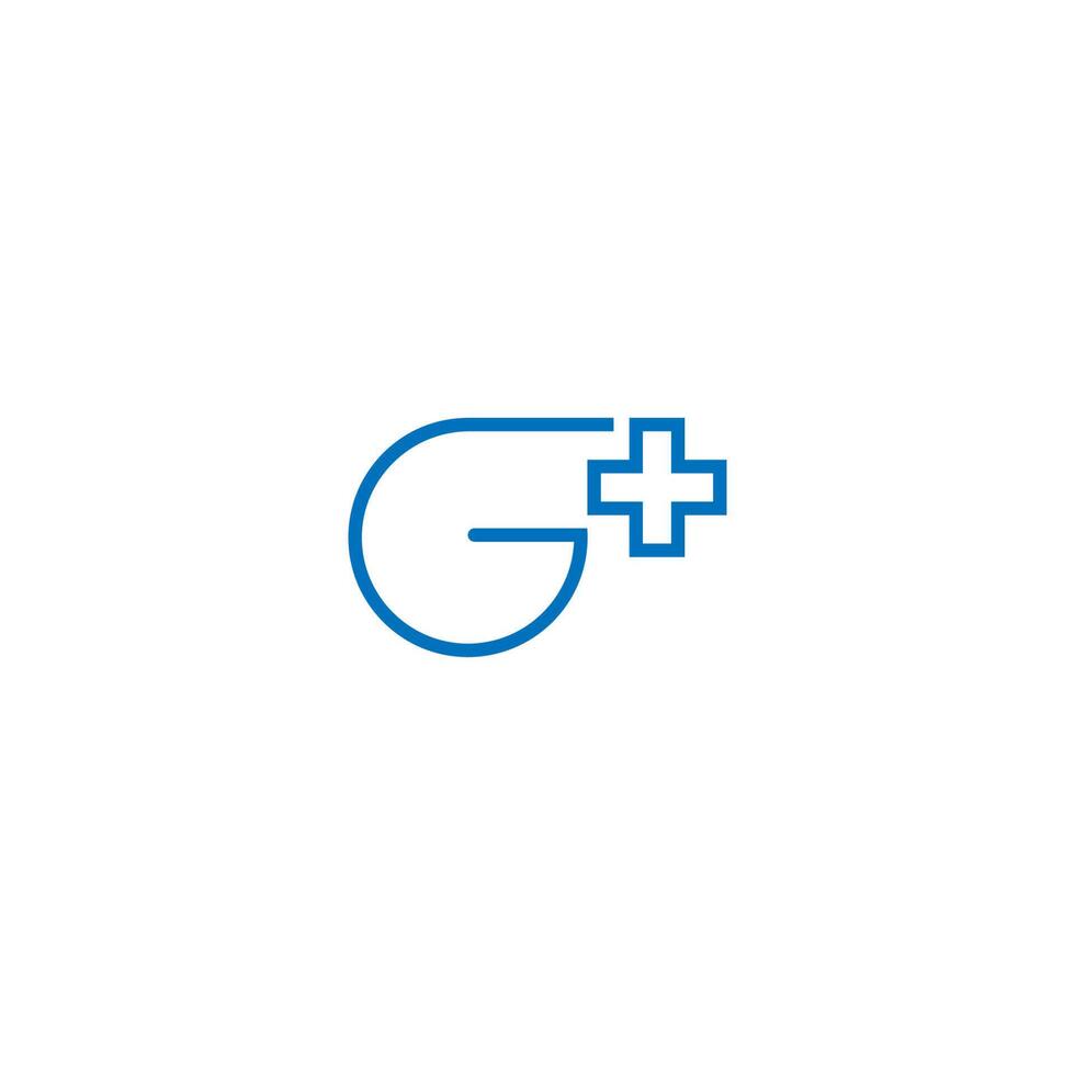 g plus logo di connessione vettore