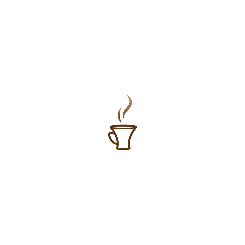icona del caffè di vettore di progettazione del logo della tazza di caffè