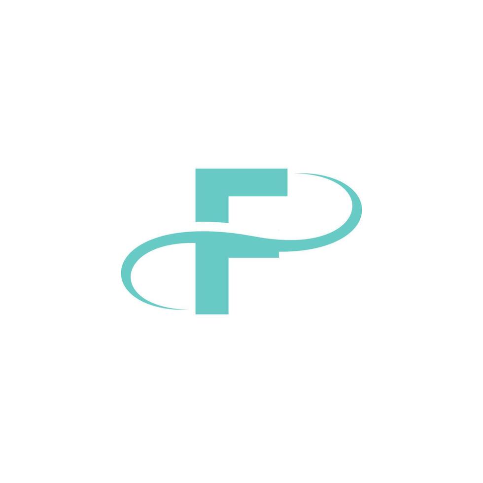 lettera f logo icona disegno vettoriale