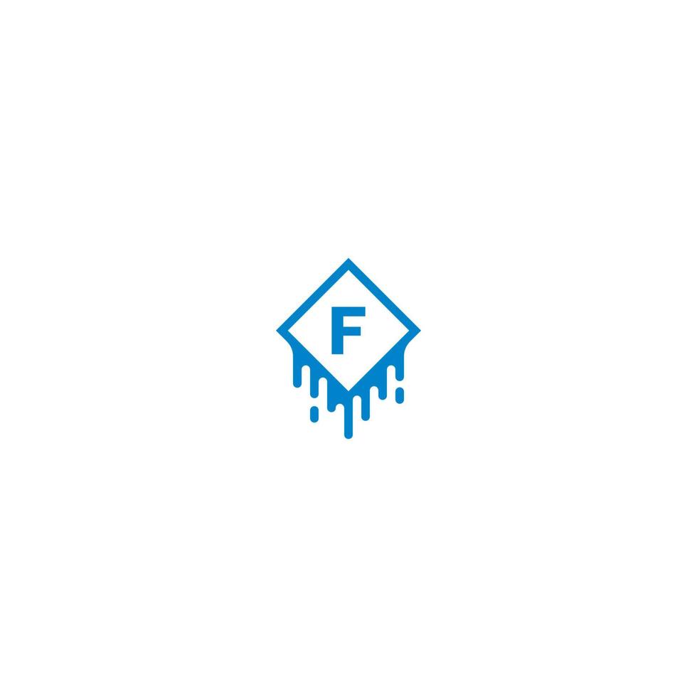 logotipo della lettera f nel concetto di design di colore blu vettore