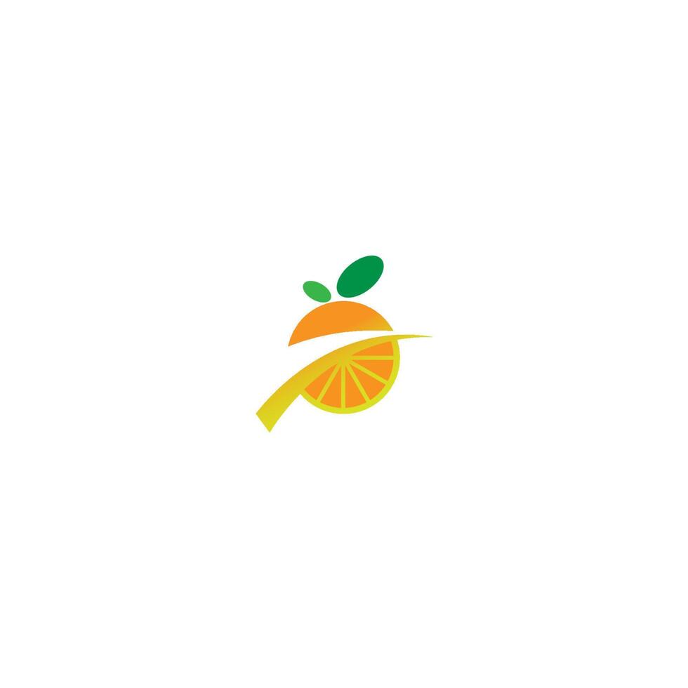 illustrazione di logo di frutta arancione vettore