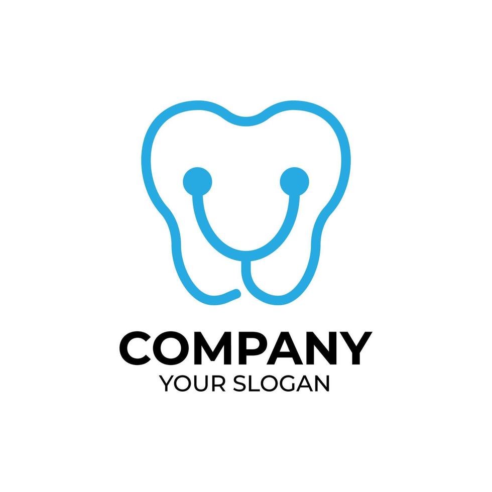 design del logo della clinica odontoiatrica vettore