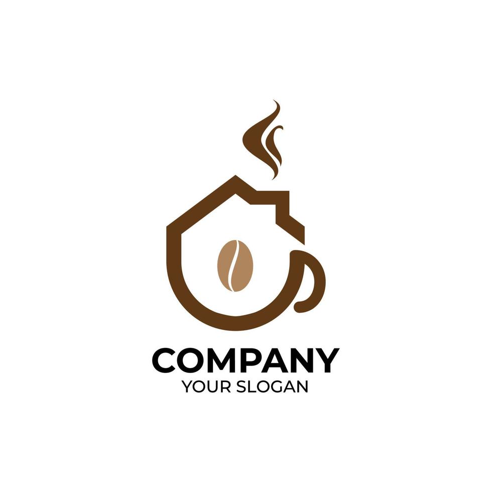 design del logo della caffetteria vettore
