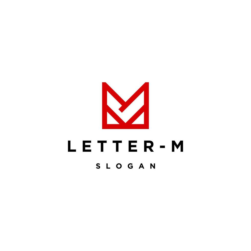 modello di progettazione dell'icona del logo della lettera m vettore