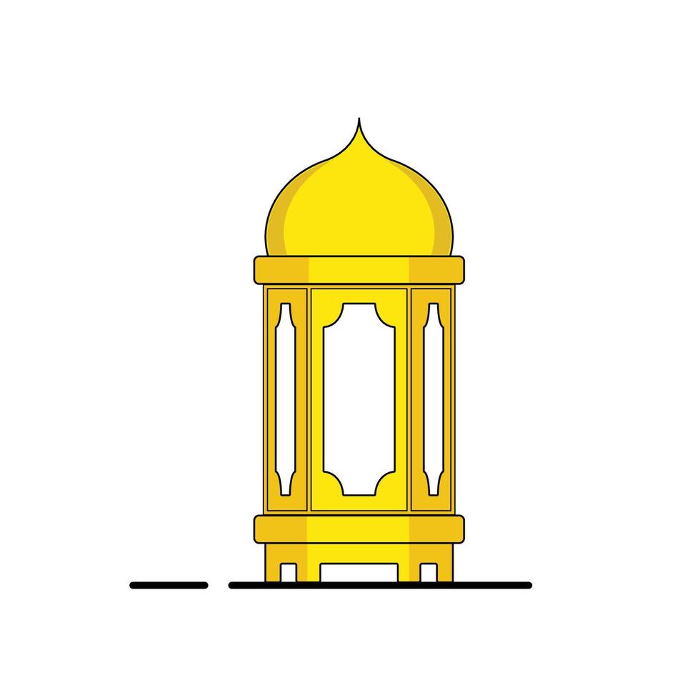 illustrazione vettoriale lanterna gialla vacanze nazionali e internazionali