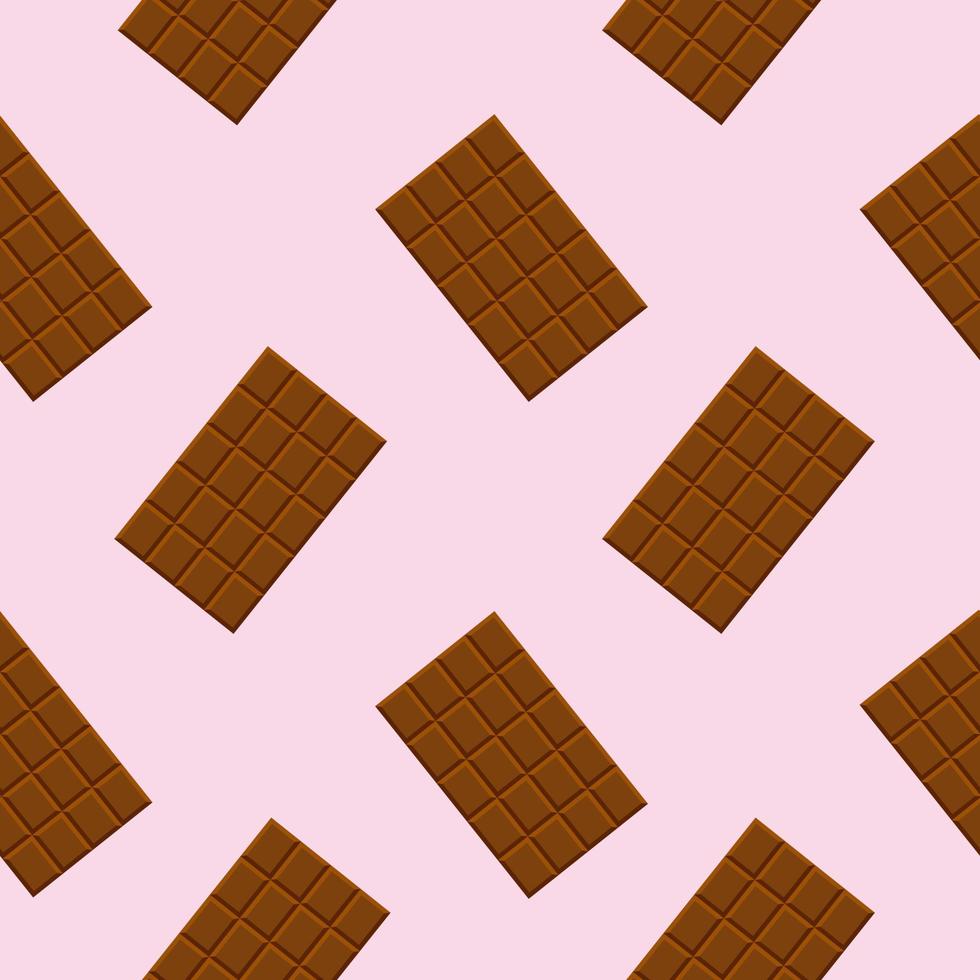 illustrazione vettoriale del modello senza cuciture della barra di cioccolato