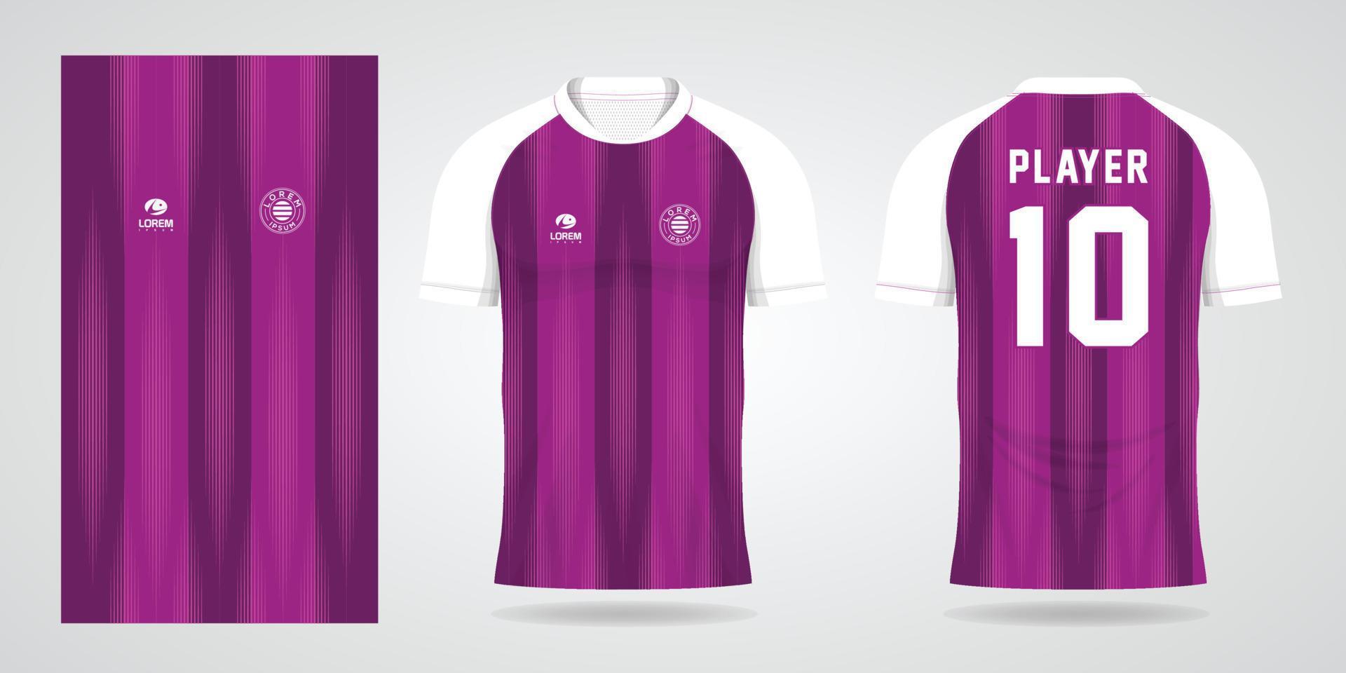 modello di design sportivo maglia da calcio viola vettore