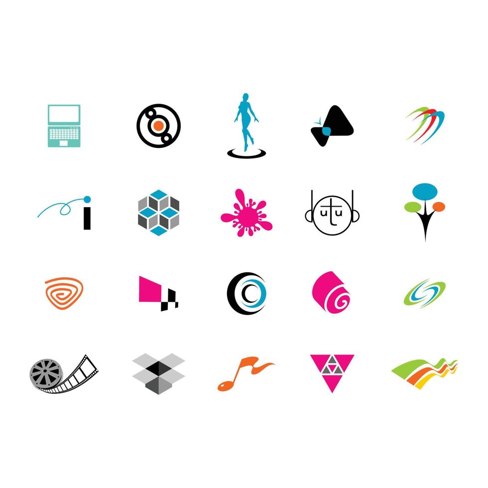 design creativo dell'icona del logo aziendale vettore
