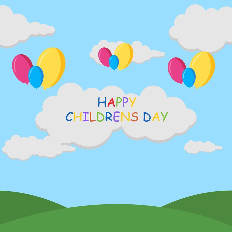 sfondo del manifesto di giorno dei bambini felice vettore