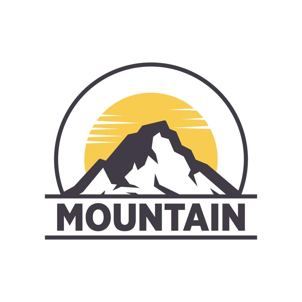 modelli di logo vintage di montagna vettore