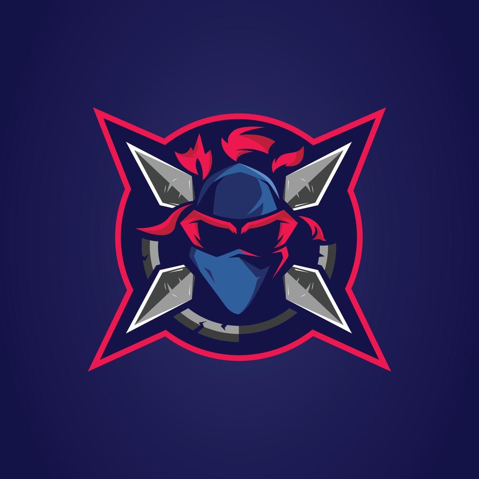 modelli di logo di eSport ninja shuriken vettore